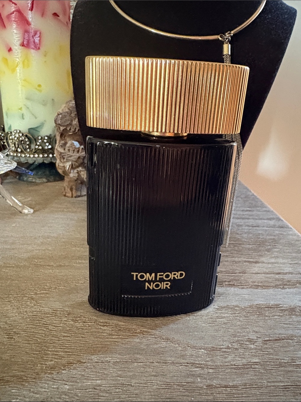 Tom Ford Noir Decorative Accent Bottle in Black and Gold - Empty Bottle